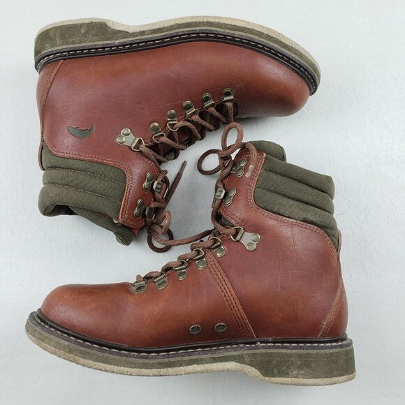 Simms Freestone Wading Boot Mens 9 Brown Leather Fly Fishing Felt Sole main image 7